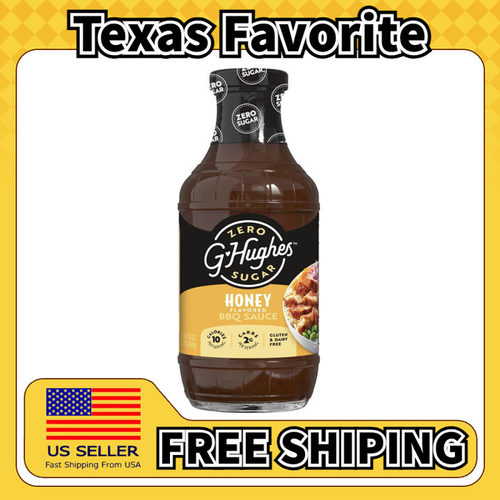 美国直邮G Hughes Honey BBQ Sauce 无糖蜂蜜味烧烤酱510g