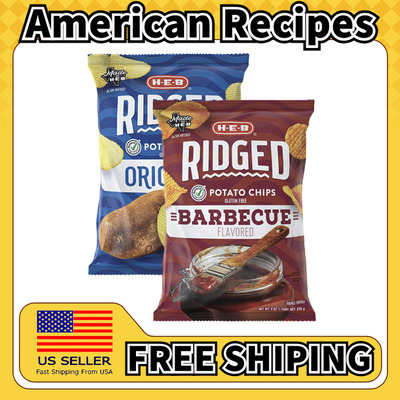 美国直邮HEB Potato Chips 德克萨斯烧烤奶酪薯片255g*2包
