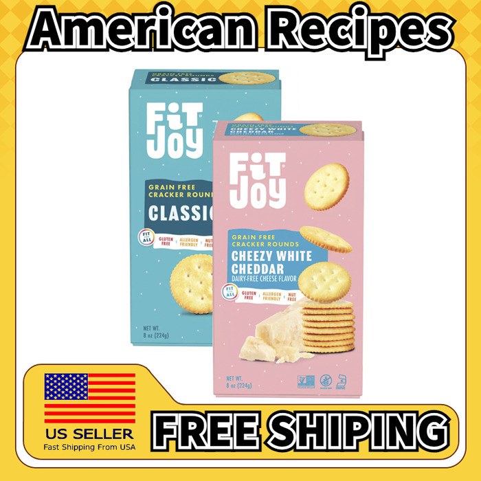 美国直邮FitJoy Grain Free Cracker 无谷物无谷物饼干224g*2盒