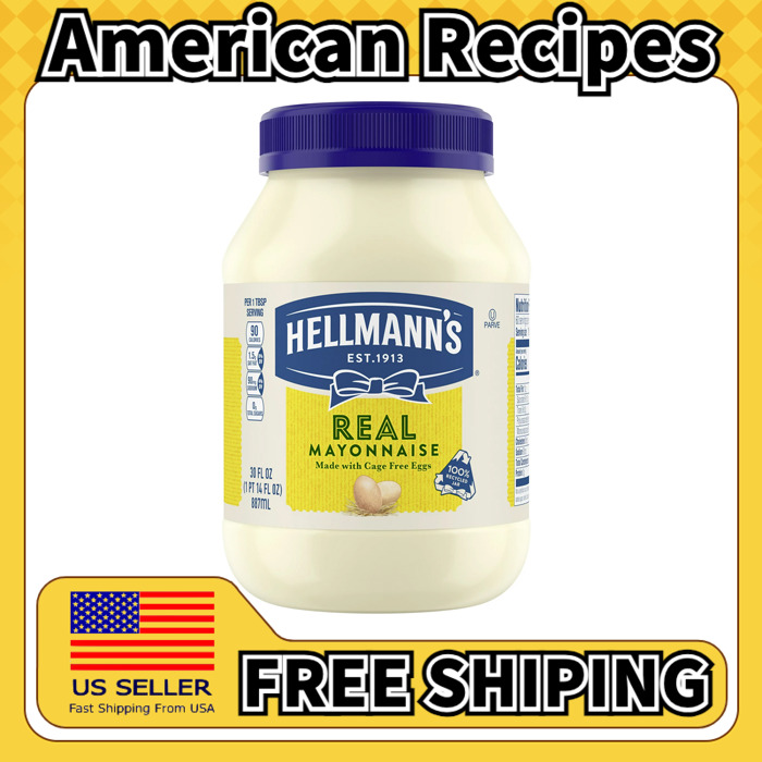 美国直邮Hellmann's Real Mayonnaise美式蛋黄酱调味品无麸质887g