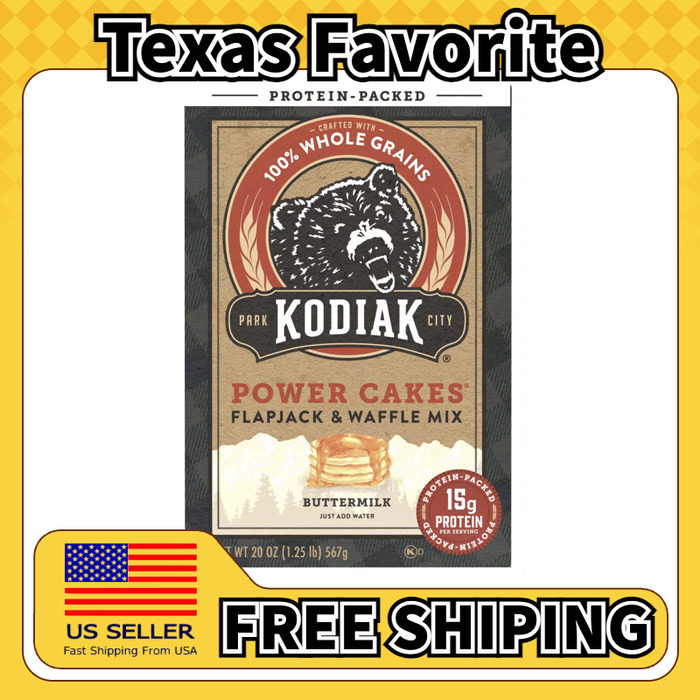 美国直邮Kodiak Power Cakes 蛋白燕麦饼美式煎饼华夫饼预拌粉