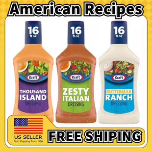 美国直邮Kraft Salad Dressing意大利凯撒牧场蔬菜沙拉酱473g