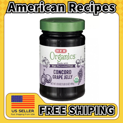 美国直邮HEB Organics Concord Grape Jelly 葡萄果冻果酱 496g