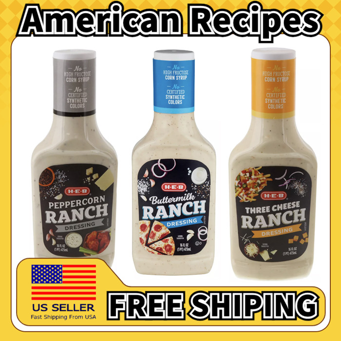 美国直邮HEB Salad Dressing 蔬菜牧场千岛凯撒沙拉酱 473g