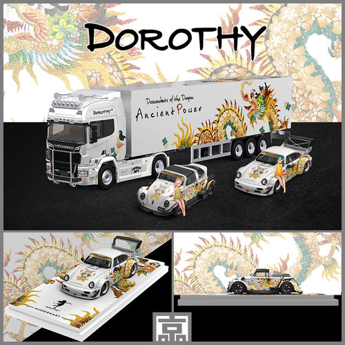 潮艺ModernArt1:64 多萝西 964 甲壳虫 货柜 花花龙 仿真合金车模