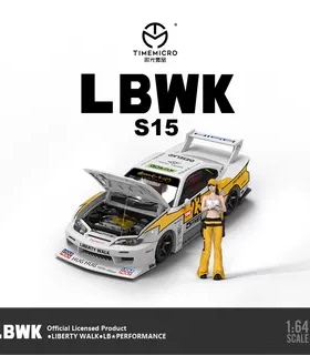 TimeMicro1:64 LBWK 日产尼桑S15 仿真合金汽车模型 收藏礼物摆件