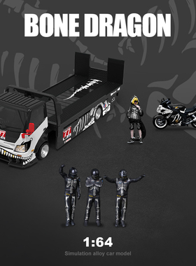 汇艺MoreArt1:64本田CBR1100XX 化骨龙赛车摩托微缩人偶树脂模型