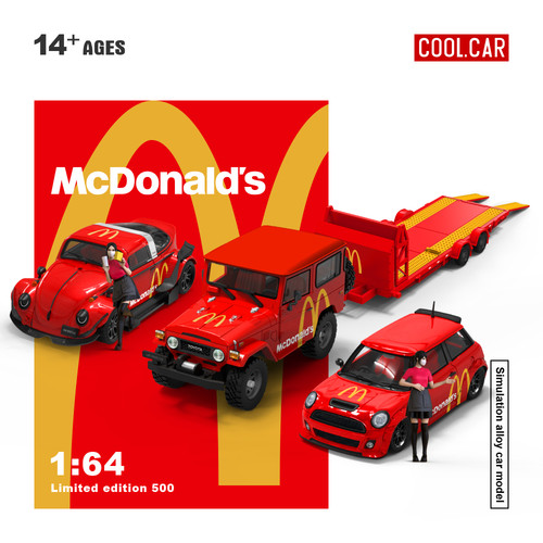 Cool Car 1:64 FJ40麦当劳 甲壳虫 Supra A90套装仿真合金车模