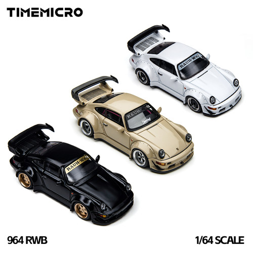 TimeMicro|PSC车舍1:64 964RWB 米色合金汽车模型壹号站台摆件