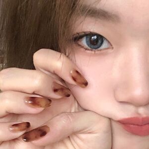 假指甲可取可带手工光疗成品美甲琥珀美甲穿戴甲可拆卸假指甲贴片
