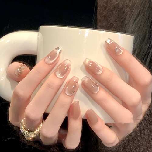 玻璃珠奶茶猫眼绝美穿戴甲