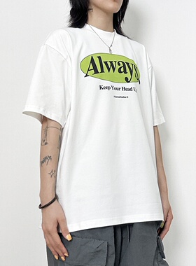 【冰感防晒】索罗娜T恤男女宽松休闲字母数码直喷印花小领口短袖