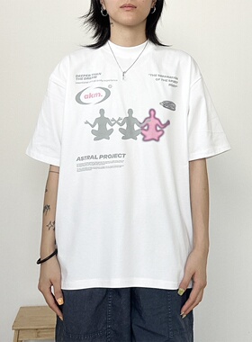 【冰感防晒】索罗娜T恤男女宽松休闲字母数码直喷印花小领口短袖