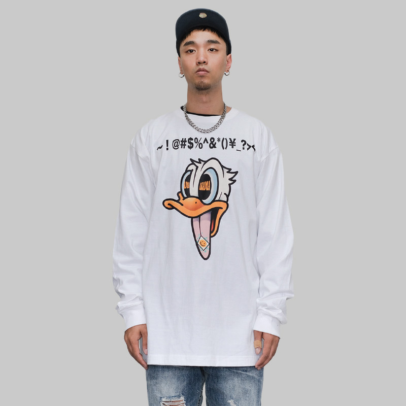 akama原创设计印花t恤薄卫衣嘻哈