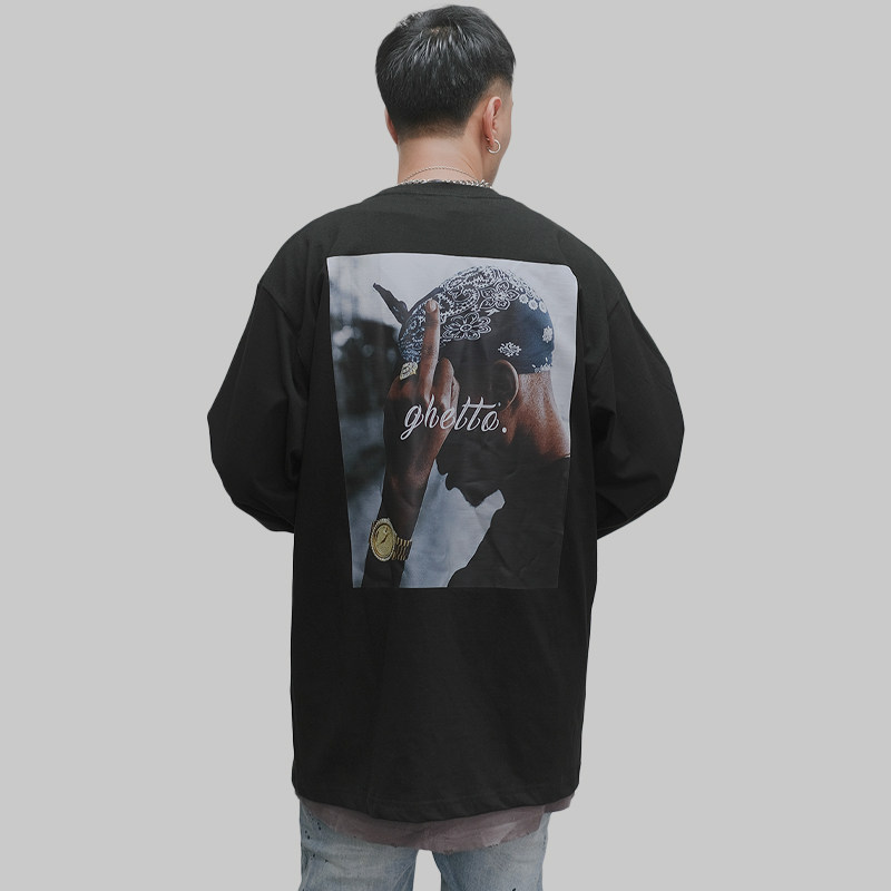 原创印花秋季重磅嘻哈T恤