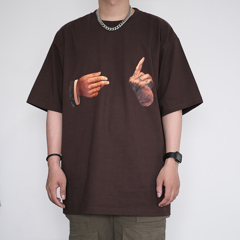 akama原创宗旨国潮情侣嘻哈t恤