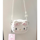 小红书同款 可爱凯蒂猫毛绒零钱包卡通少女心收纳包百搭斜挎包 爆款