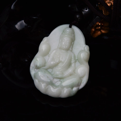 观音佛公吊坠老坑男女陕西蓝田玉