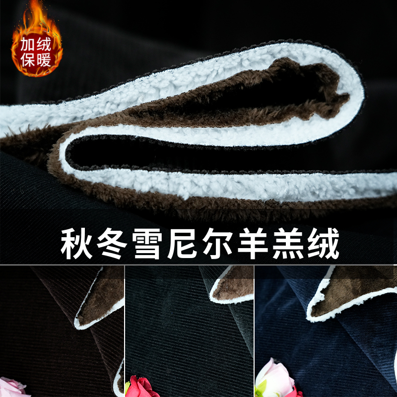 雪尼尔欧棉绒羊羔绒面料棉服