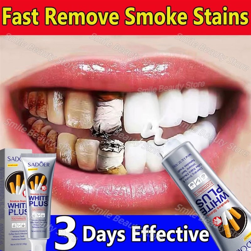 Teeth Whitening Toothpaste Fast Remove Smoke Coffee Tea Sta