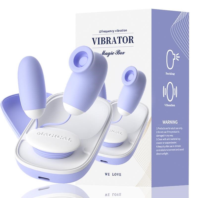 2 in 1 Vibrator Clitoris Sucking Woman Sex Toys Vibrator Egg