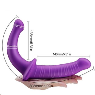 Double Head Dildo vibrator Lesbian Couples Strapon Silicone