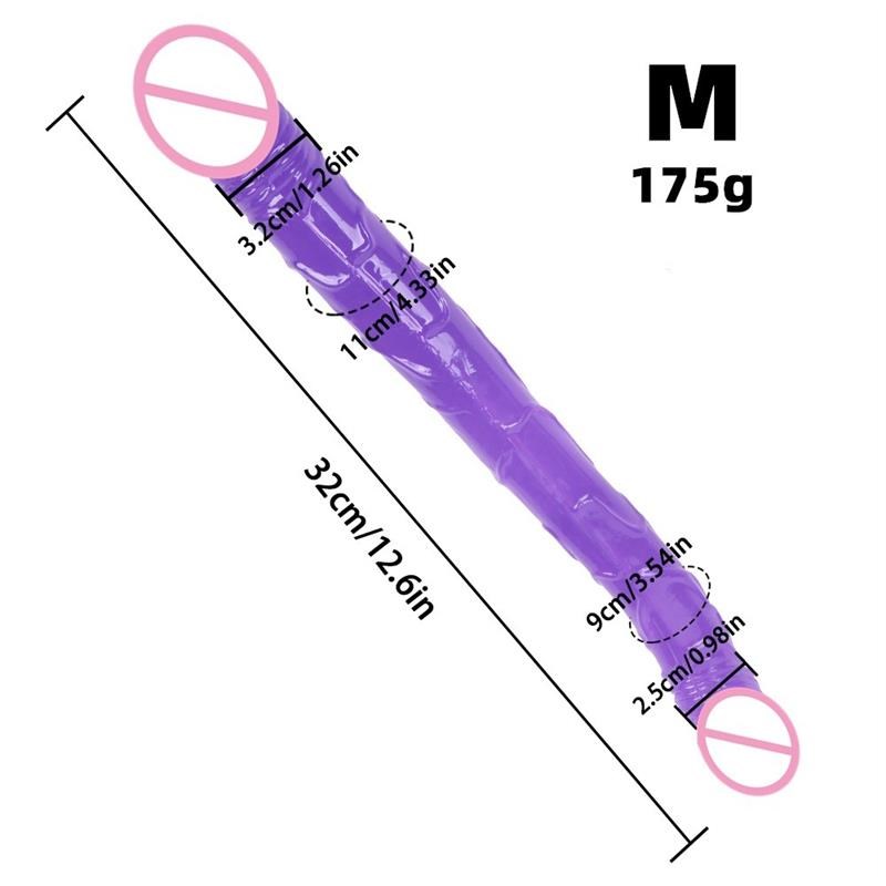 Lesbian penile anus 44cm long double headed penis Anal Plug