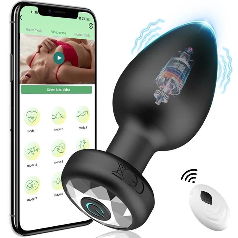 APP Wireless Control Anal Vibrator Butt Plug Men Prostate Ma