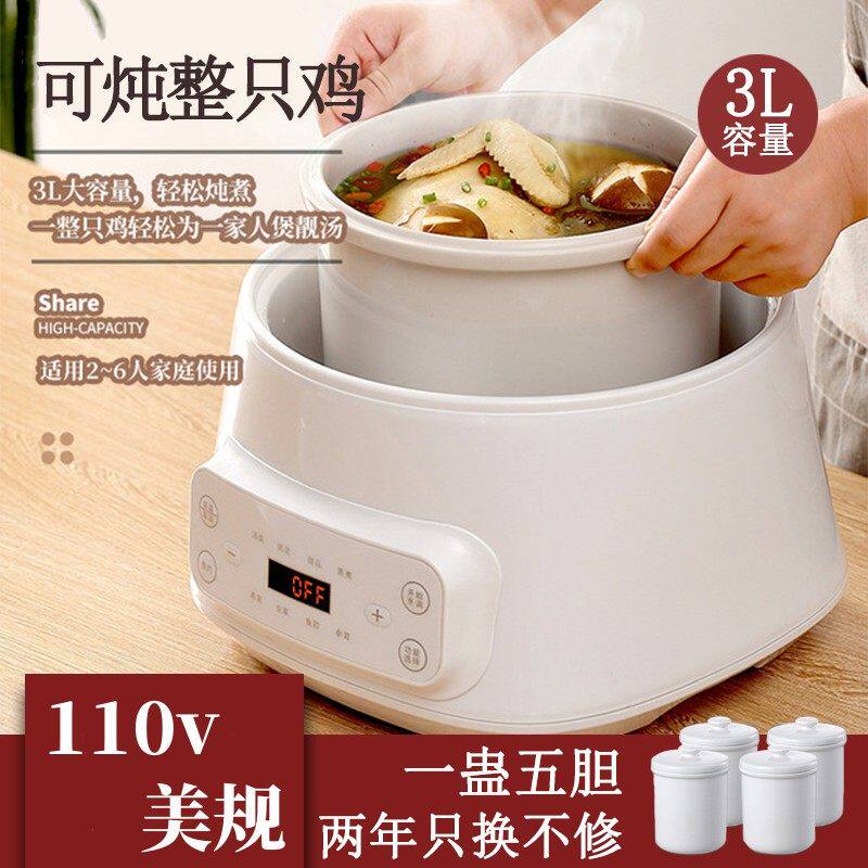 110v家用隔水炖锅煮粥全自动营养煲汤燕窝炖盅煮粥神器出口小家电