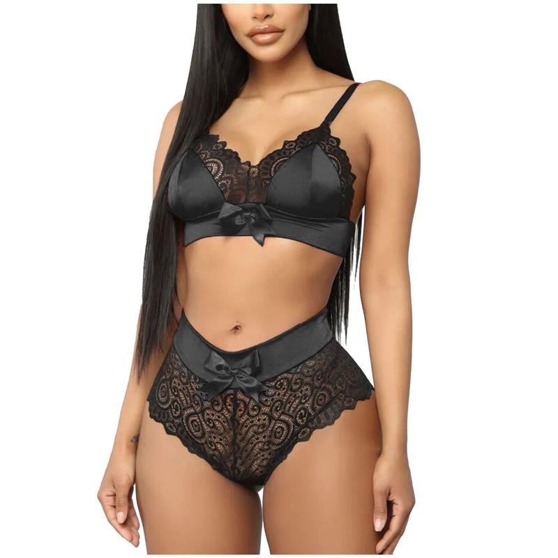 rs Sexy Ladies Bra Sets High Waist Hollow Out Lingerie Suits