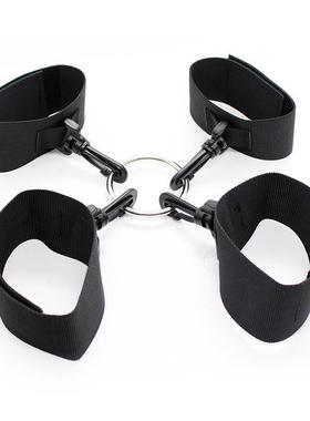 Black Nylon Handcuffs Ankle Cuffs SM Toy
