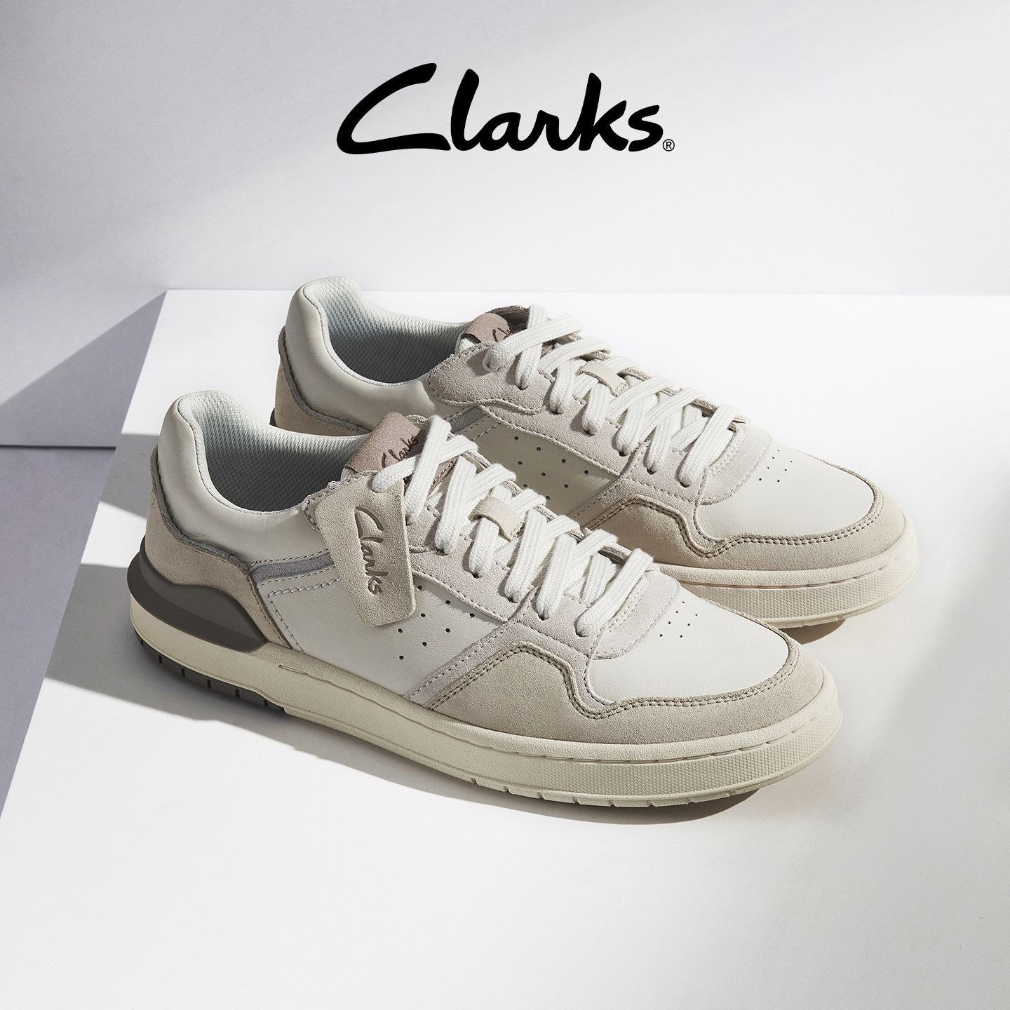 Clarks其乐Courtlite2 Lo男鞋新款拼色厚底休闲运动板鞋