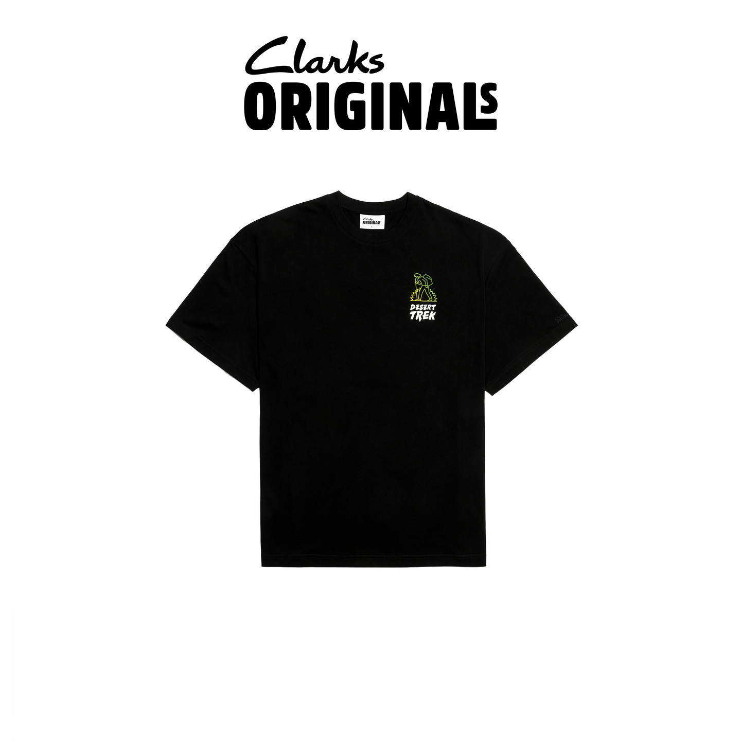 Clarks其乐Originals休闲情侣款夏季复古印花纯棉短袖圆领T恤图片
