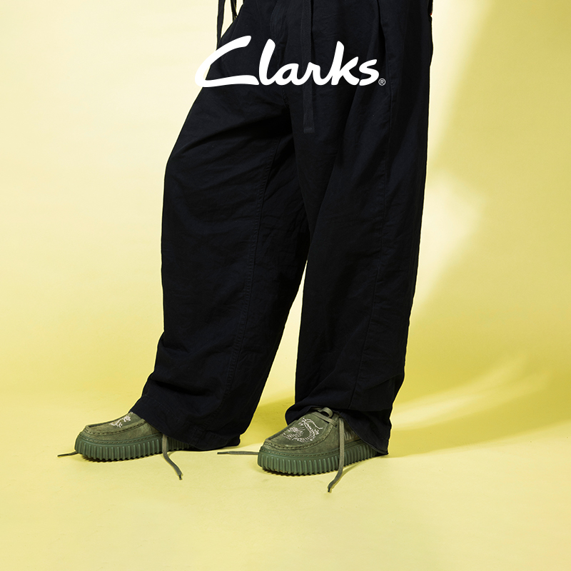 Clarks其乐Torhill男鞋Pleasure联名款饼干罗纹厚底浅口休闲鞋
