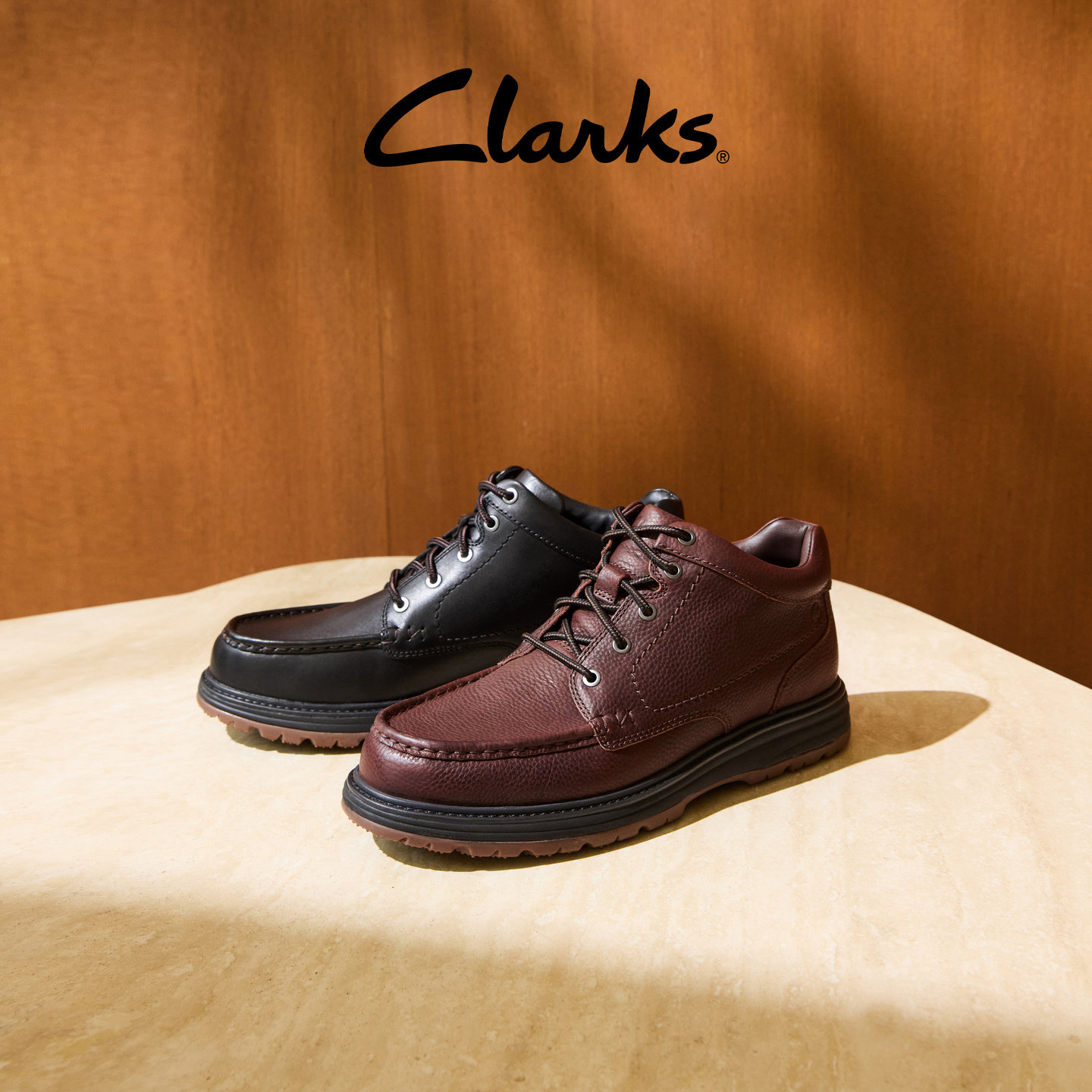 Clarks其乐Melbury Hi秋冬男鞋厚底工装短靴百搭潮流中帮休闲靴子