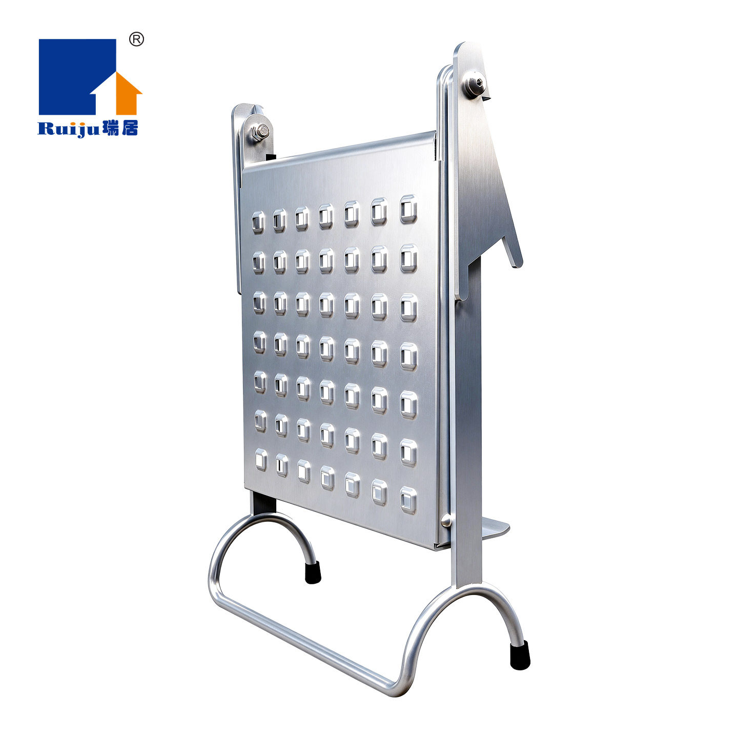 瑞居多功能伸缩梯子工作平台宽版站立台铝合金踏板脚手架配件攀爬