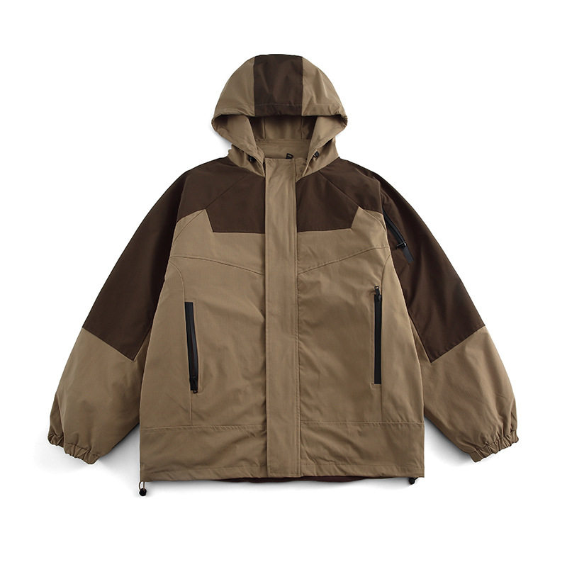 南夏乔装冬季宽松拼色连帽棉服日潮休闲可拆卸三合一进藏工装外套,男装棉衣,电商S006（B521）