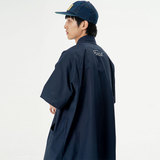 南夏乔装2023夏季新款男士logo刺绣翻领衬衫日潮休闲宽松开衫衬衣，男装衬衫，电商S006（B521）