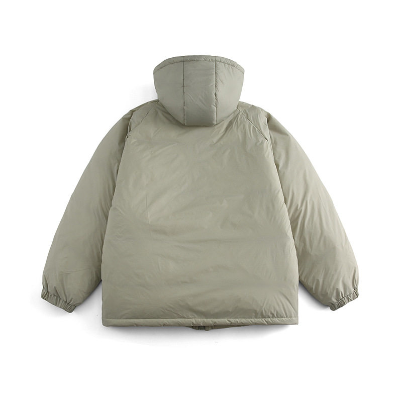 南夏乔装2025冬纯色大口袋连帽羽绒服日系复古保暖90绒工装羽绒袄,男装羽绒服,电商S006（B521）