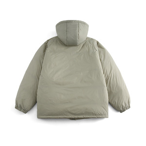 南夏乔装2025冬纯色大口袋连帽羽绒服日系复古保暖90绒工装羽绒袄图片