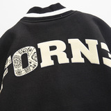 寻自FORN3美式潮流棒球服外套春季新款加厚PU皮拼接毛呢夹克男，男装夹克，电商S006（B521）