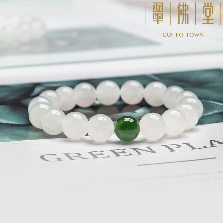【性格色彩】翠佛堂和田玉白玉蜜蜡青金石南红碧玉性格系列手链