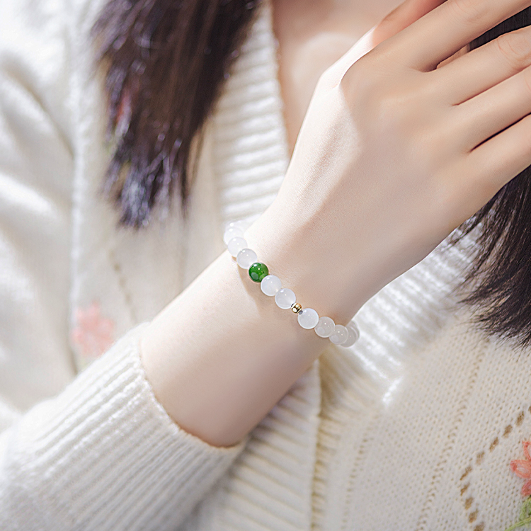 【阳春白雪】新款翠佛堂和田玉白玉手链