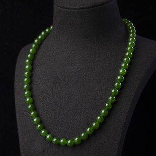 翠佛堂和田玉碧玉项链