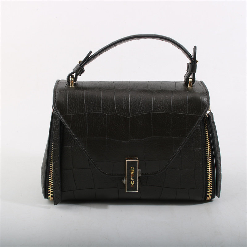 时尚手提凯莉包高级感通勤百搭气质女包真皮单肩斜挎小包2色B102