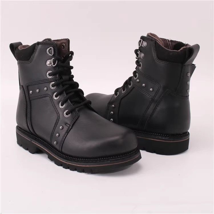 特价高帮牛皮机车女靴固特异耐磨时尚潮流休闲马丁靴摩托靴骑士靴