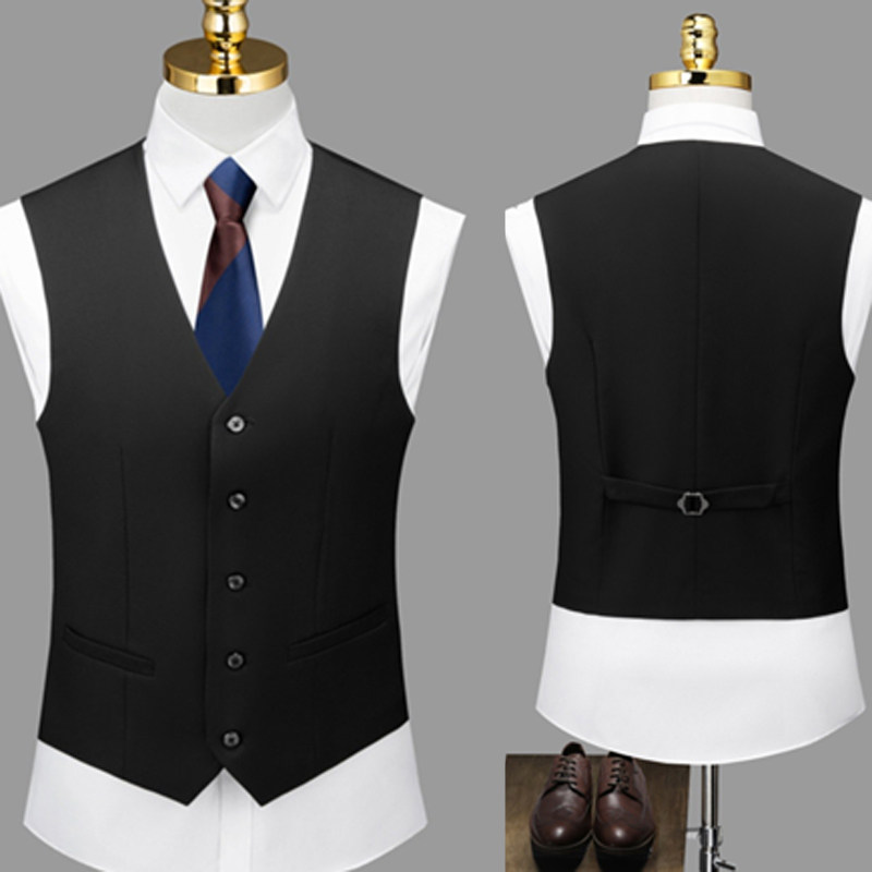2026新款商务风坎肩修身马夹男士西装马甲背心男款高级感伴郎婚礼
