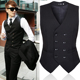 西装 背心 英伦风双排扣休闲西服马夹男款 马甲男士 高级感潮春秋大码