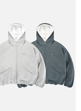 Glowing Box 秋冬新款美式cleanfit棉服夹克加绒加厚连帽卫衣外套