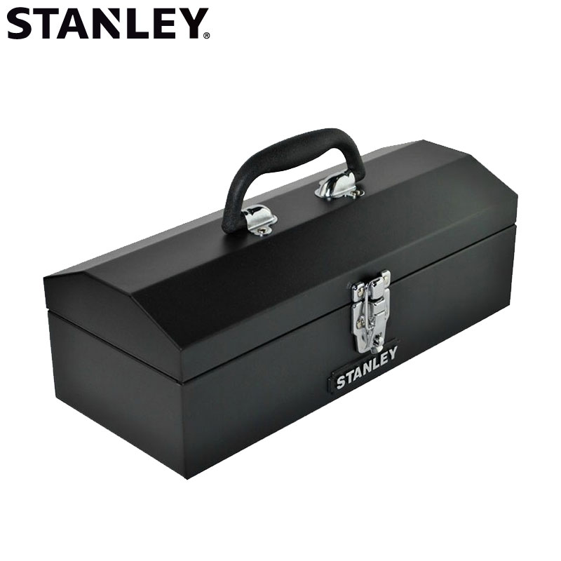 史丹利钢制五金工具维修箱包93-543-23正品STANLEY14寸手提收纳箱